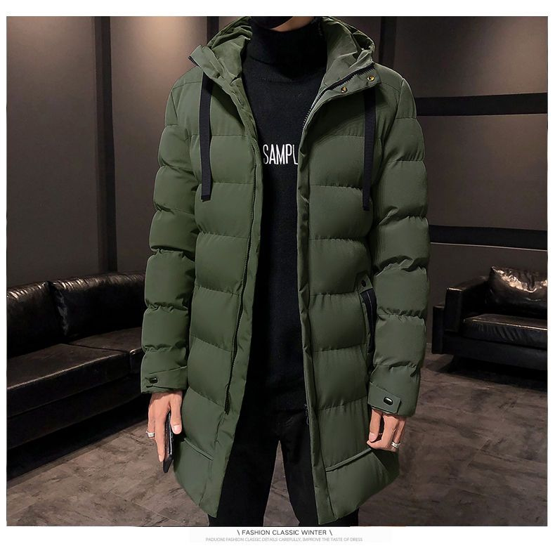 羽絨棉服中長款冬季加厚保暖男士外套棉衣潮寬松純色連帽|棉衣|ETMall東森購物網