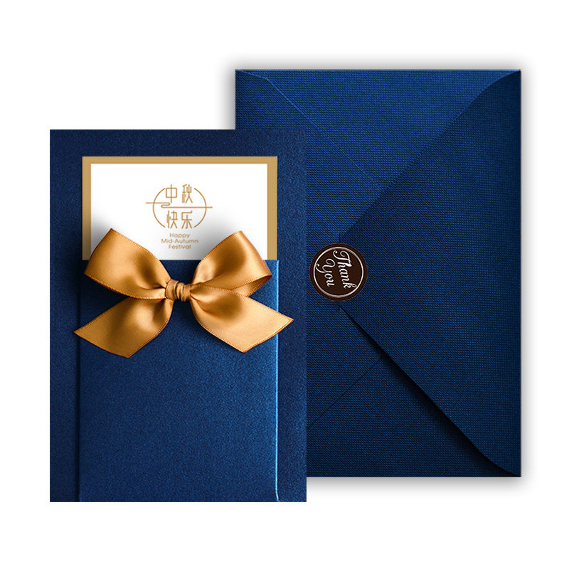 Mid-Autumn Festival greeting card customized 2022 Business European style envelope creative thanks to grateful card high-end delivery employee customers