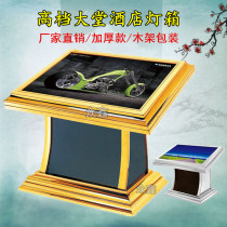 Stainless steel titanium floor light box Lobby Horizontal guide table Guide arch Floor flat display table Index table