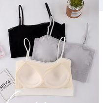 Cool womens underwear Meback bra integrated vest No steel ring Girl fixed cup Anti-walking light harness 9086
