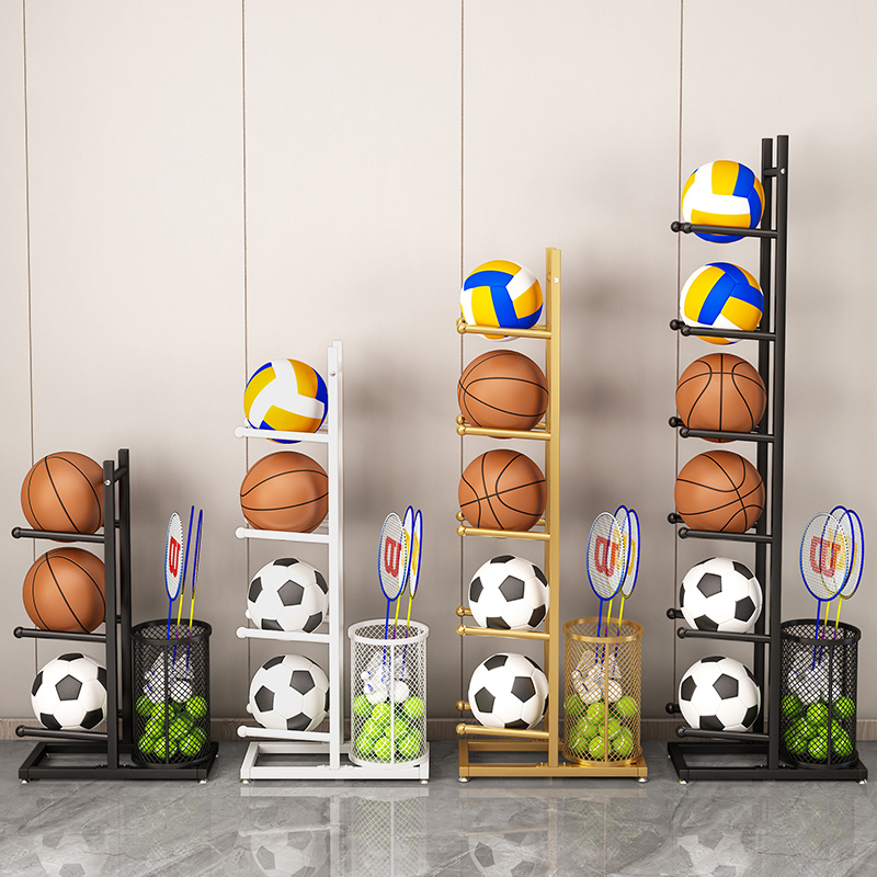 Simple home indoor basketball rack home rack kindergarten school ball rack ball storage basket ball display rack