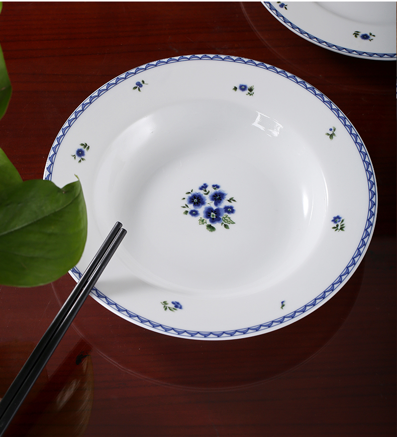 Red porcelain ceramic tableware suit which Chinese blue and white porcelain tableware Han Guoju jingdezhen porcelain bowl