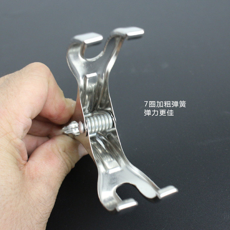 Stainless steel clips Strong large number windproof buckle clothes hanger opening clothespin clotheshorse quilted clothes fixed by clip