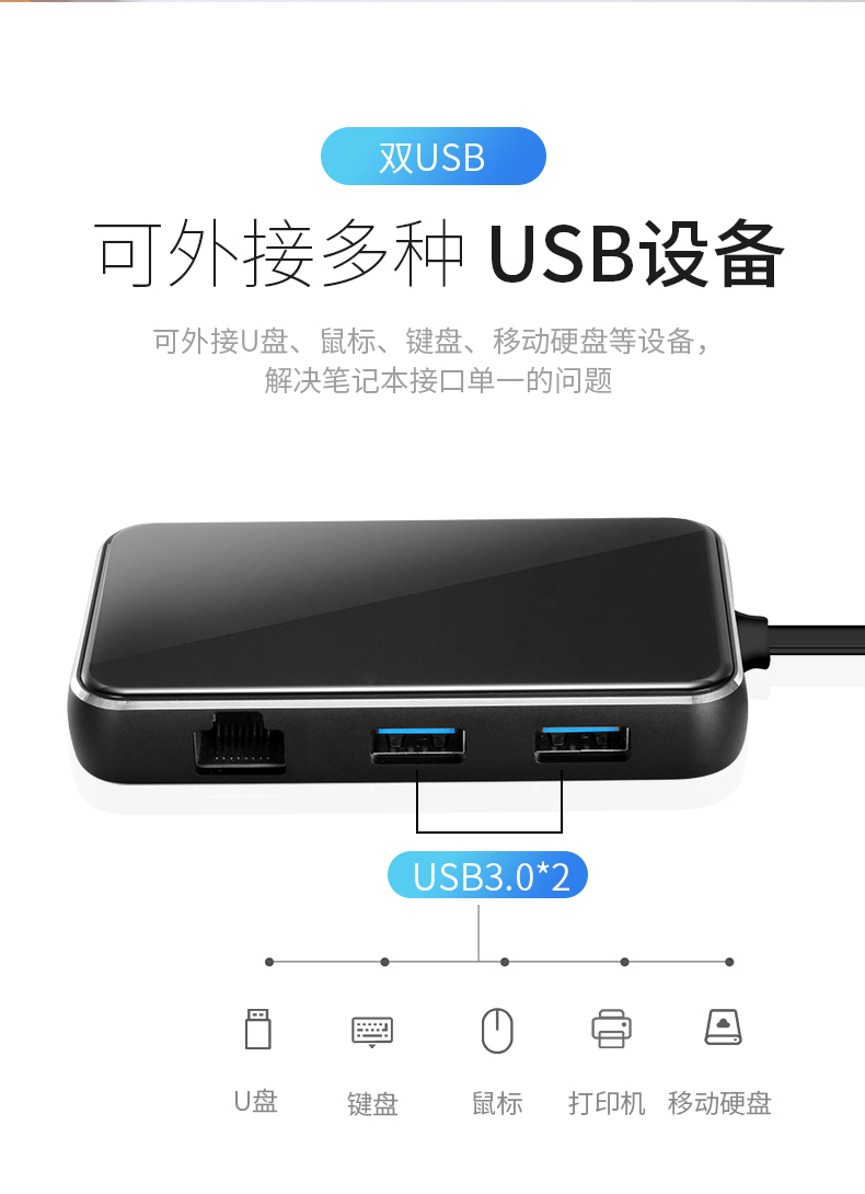 Trạm kết nối Type-c Apple Huawei máy tính xách tay kê Thunderbolt 3 bộ chuyển đổi usb3.0 đa chức năng HDMI HD VGA với màn hình sạc nhanh card mạng Gigabit bộ chia đa năng trong một - USB Aaccessories quạt điện mini cầm tay