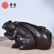 Looking for ancient ebony wood carving mother and child mouse ornaments living room home solid wood carving office TV cabinet creative crafts