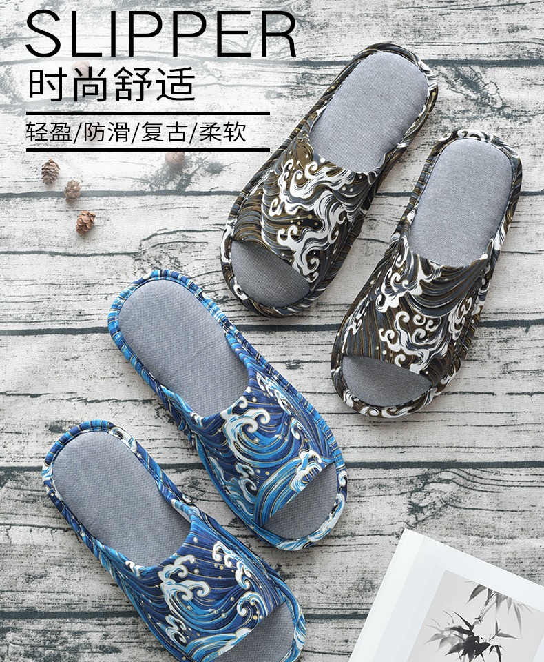 Phong cách Trung Quốc koi retro phong cách dép đi trong nhà trượt đôi dép đi nhà vệ sinh