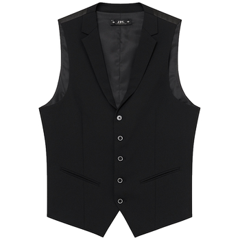 Jdv shopping mall same black flat collar formal vest