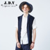 JDV nam mùa thu của nam giới Nhật Bản thường khâu đan nhỏ vest casual vest nam SCV7603NVY Dệt kim Vest