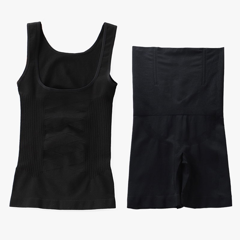 Waist split corset body shaping corset postpartum belly control underwear two-piece suit female plastic thin section