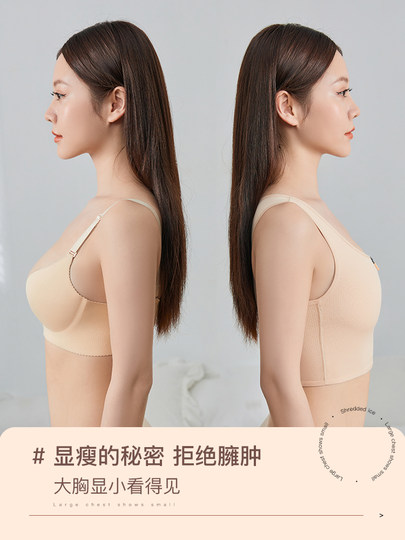 Big breasts showing small underwear female students sports shock-proof ultra-flat plastic breast wrap vest zipper type breast reduction chest neutral