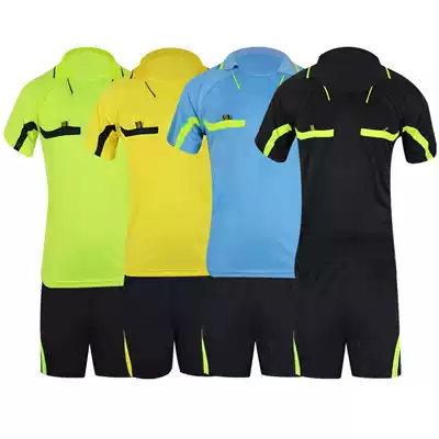 Lapel light board football referee uniform suit professional short-sleeved football game ball uniform suit comfortable and breathable