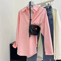 Розовая весенняя рубашка, осенняя, французский стиль