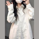 Весенняя рубашка, осенний лонгслив, воротник поло, защита от солнца