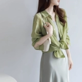 Сексуальная белая летняя тонкая рубашка, 2025 года, защита от солнца