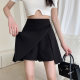 Black split skirt 2022 new autumn and summer short skirt design sense niche high waist thin irregular a-line skirt