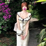 Белый гаечный ключ, летний приталенный корсет, поясная сумка, длинная юбка, французский стиль, масштаб 1:4, эффект подтяжки, подходит для подростков, с акцентом на бедрах, крой «рыбий хвост»