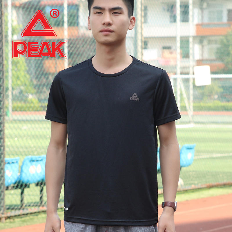 Peak sports short-sleeved men's summer clearance special quick-drying breathable loose men's casual running round neck T-shirt men
