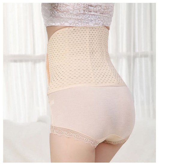 Bụng sau sinh với phần mỏng thoáng khí lưới ma thuật dán đồ lót của phụ nữ để giảm bụng bụng mỏng bụng mùa thu đông nội y cao cấp