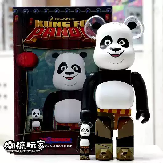 Bearbrick 400% 100% 可动关节KUNG FU PANDA 潮玩盲盒收藏款-Taobao-Tmall