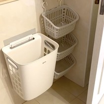 Dirty clothes basket to put dirty clothes storage artifact home wall-mounted basket frame bucket basket bathroom change clothes basket