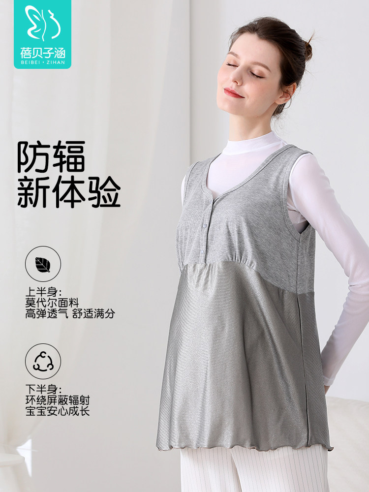 Radiation-Proof Maternity Clothing for Office Workers, Genuine Official Anti-Radiation Apron Vest, Belly Cover Workwear, Anti-Radiation Clothing