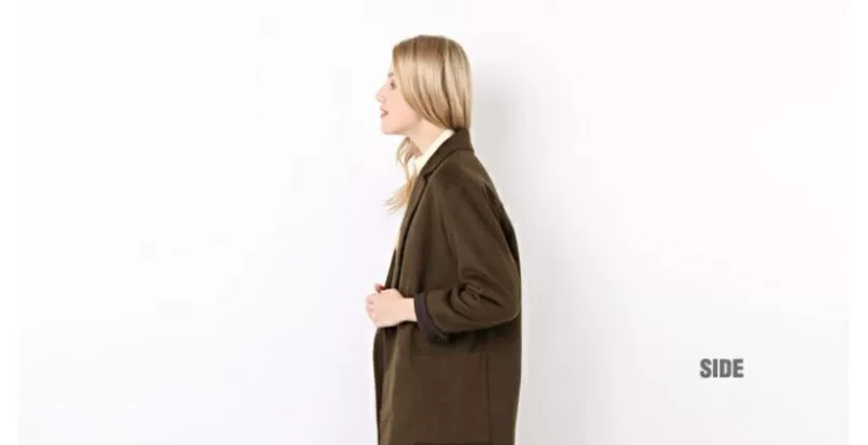 UGIZ mùa đông mới của phụ nữ thời trang đơn giản lỏng lẻo áo khoác len màu lông rắn UDHZ800A - Accentuated eo áo