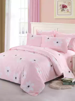 100% cotton thick twill quilt cover double single cotton quilt single bedding cover side zipper lock edge pink pastoral
