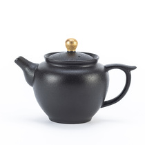 Black Pottery Sketching Teapot Creativity Three Talents Cover Bowl Home Office Filter Single Pot Ceramic Kongfu Tea Tea Pot Tea Pot