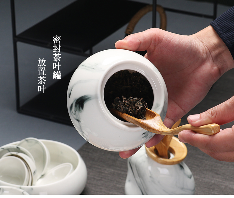 Contracted dehua manual tea ware home tea China white porcelain cup lid bowl of a complete set of kung fu tea set