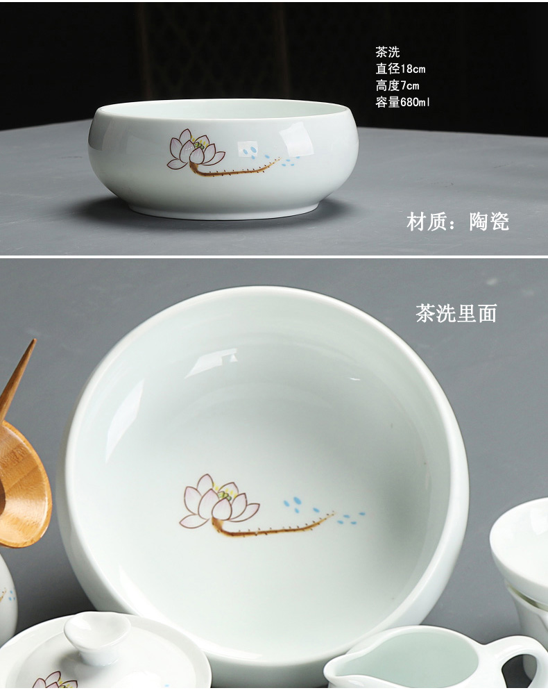 Large tea to wash to the ceramic tea set writing brush washer from white porcelain tea set with parts tea six gentleman 's hydroponic plant pot for wash bowl