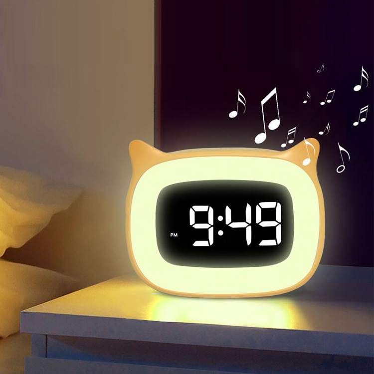 Small night light alarm clock integrated 2023 new multifunctional smart electronic watch clock up Mighty Powerful Wake-up-Taobao