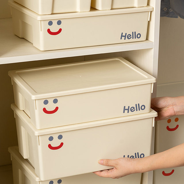 Desktop storage box with no odor and large capacity superimposed storage