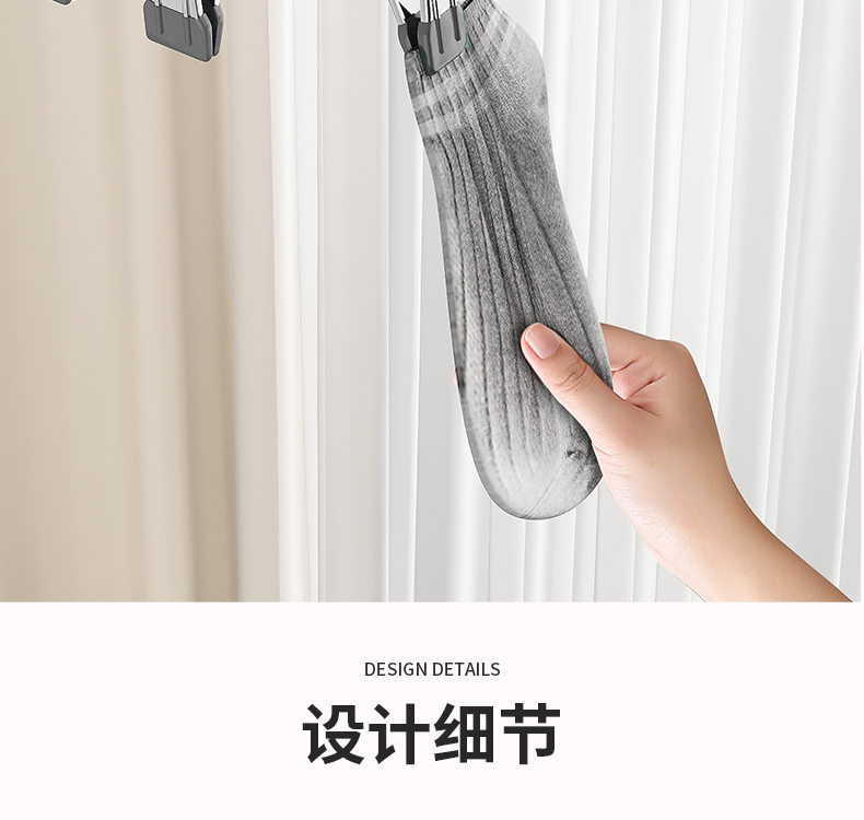 Клипса стойки 袜子晾晒架学生宿舍专用不锈钢衣架晒袜神器多夹子晾内衣防风架子 Sivass