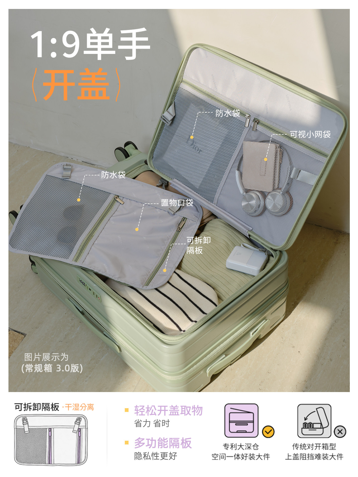 Front-Opening Suitcase for Women, 2025 New Model, Expandable Multifunctional Trolley Case, 20inch Travel Suitcase, Carry-On Luggage for Men