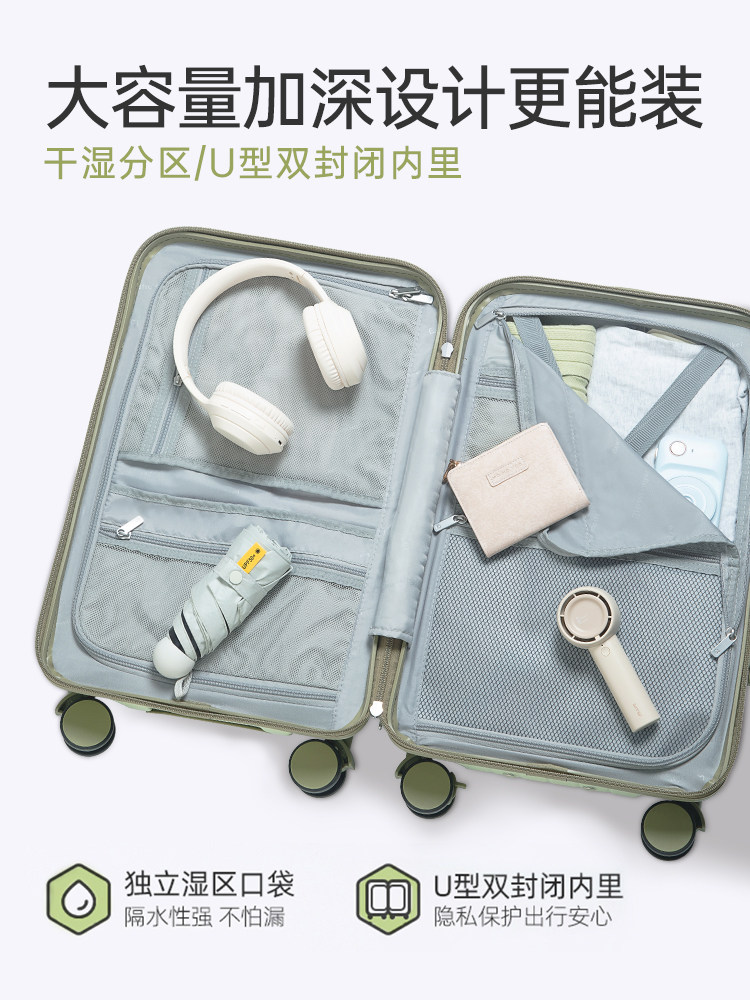 Ultra-Light Suitcase for Female Students, Large Capacity, New Model 24inch Zipper Password Travel Suitcase, 28inch Trolley Case for Men, Durable