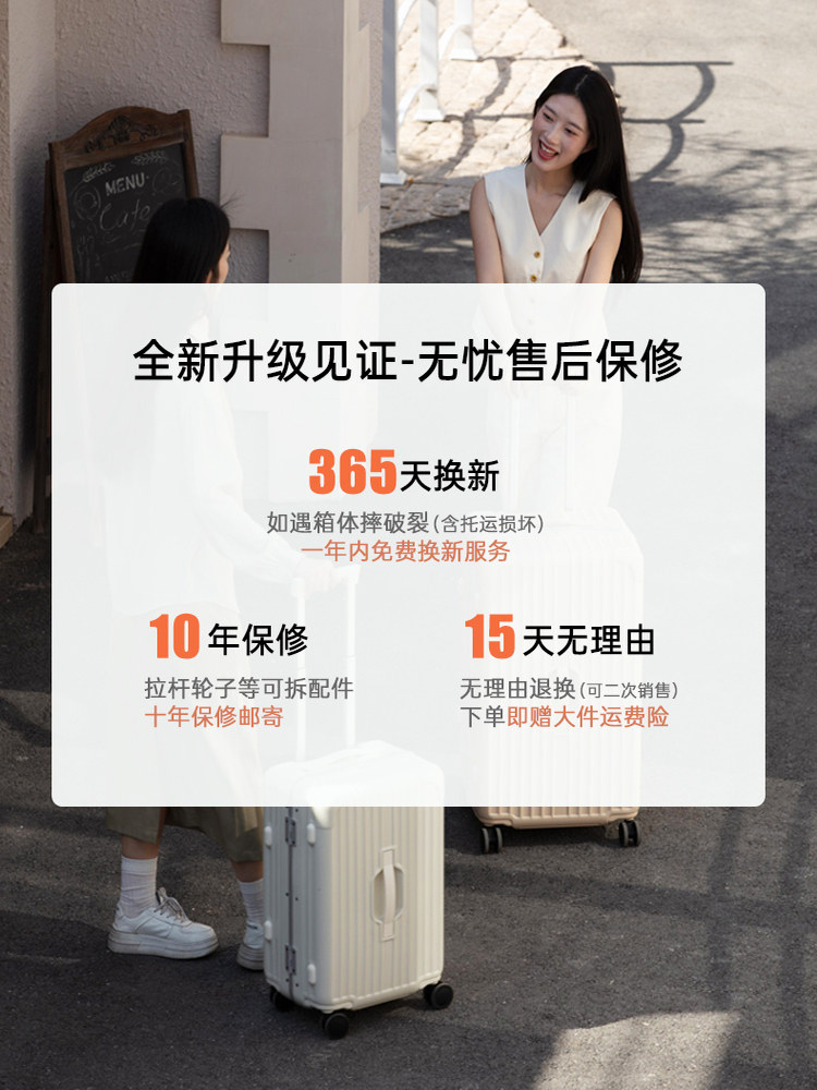 Aluminum Frame Suitcase for Women 2025 New Model Extra Large Capacity 24inch Combination Lock Travel Suitcase 26 Trolley Case 28 Leather Suitcase for Men