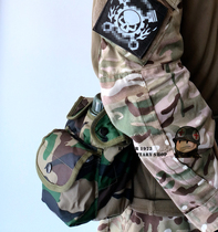 Imported original Malaysian Malaysian military standard nylon jungle color water bottle sundry bag