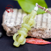 Decoration of Zhongjue Xinjiang Huangkou Hetian Jade Vajra Pendant Jade Transfer Pendant Necklace Lao Zhao Jewelry