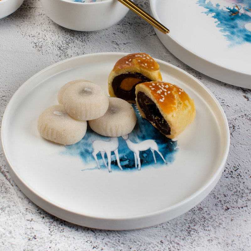 Nordic ceramic tableware, household rice bowls bowl rainbow such as bowl and the rich creative dish dish dish beefsteak plates