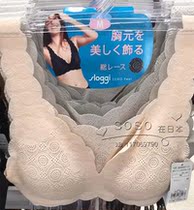 Japan Dianfen slogan Incognito rimless lace underwear V-neck light bra Sexy and comfortable Made in Japan