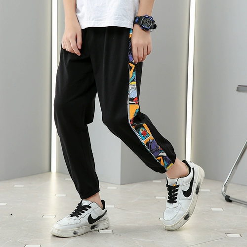 Летние тонкие спортивные детские штаны, летняя одежда, средство от комаров, подходит для подростков, свободный крой