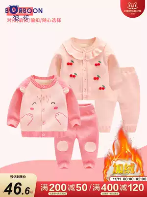 Baby autumn winter sweater set autumn women baby knitwear sweater winter thick coat cardigan girl clothes