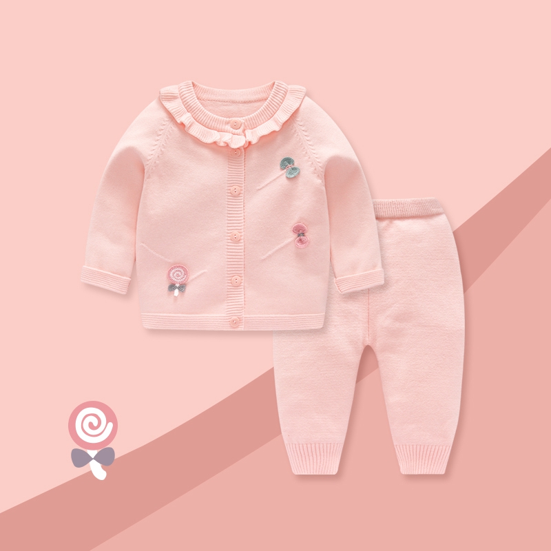 Baby Sweater Thin Suit Spring and Autumn Knitted Sweater Handwoven Baby Girl Cardigan Western Style Sweater Jacket