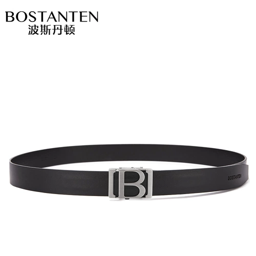 波斯丹顿 Кожаный ремень, штаны, из натуральной кожи, в корейском стиле