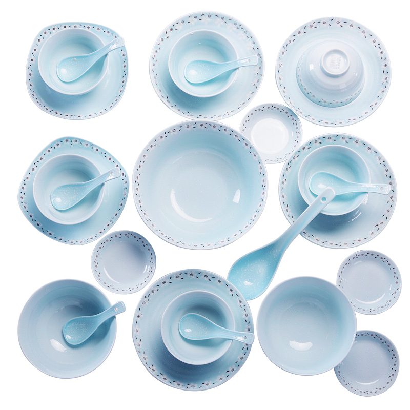 Ya cheng DE under the glaze color dishes suit Japanese creative job household crockery bowl spoon, plate