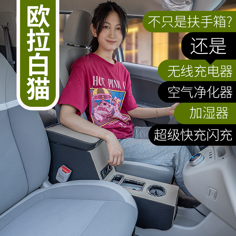 Euler white cat armrest box dedicated r2 Great Wall New Energy Electric Vehicle Interior modification Central hand Channel Modification