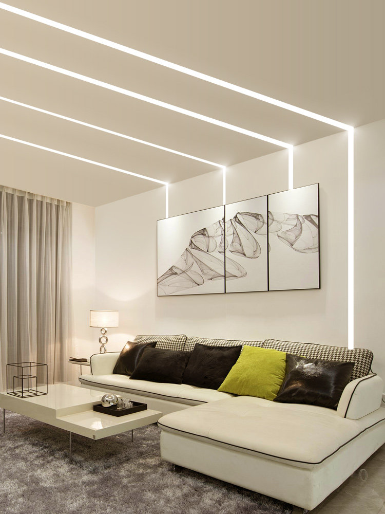 LED lamp with buried line lamp with hidden embedded U-shaped aluminum alloy linear lamp slot card slot aluminum slot