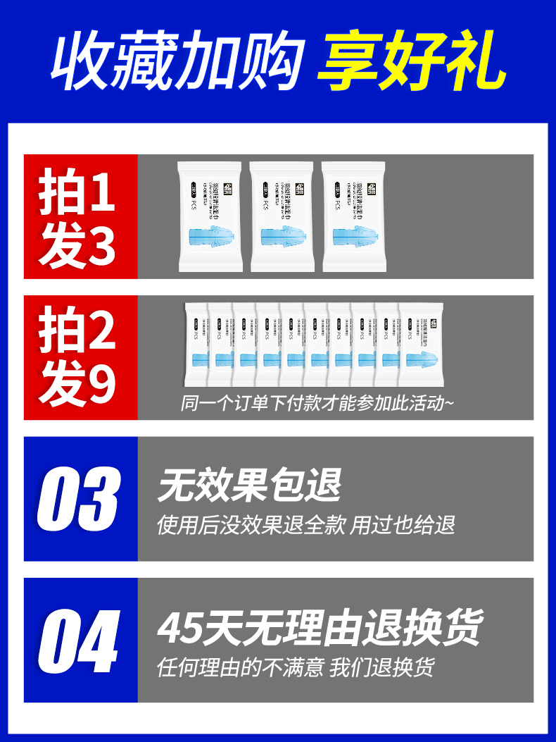 羽绒服清洁湿巾 免洗不留印 12片*3件 图1