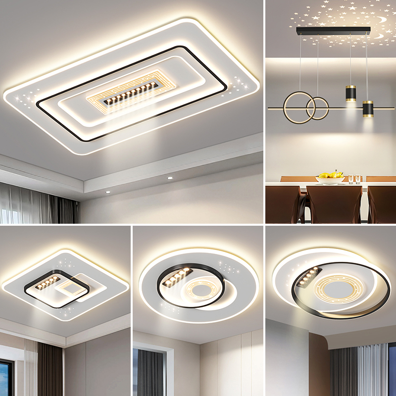 [Includes Door-To-Door Installation] Modern and Simple Ceiling Light for Living Room, Elegant Lighting for Master Bedroom, Direct Sales from Zhongshan Lighting Factory