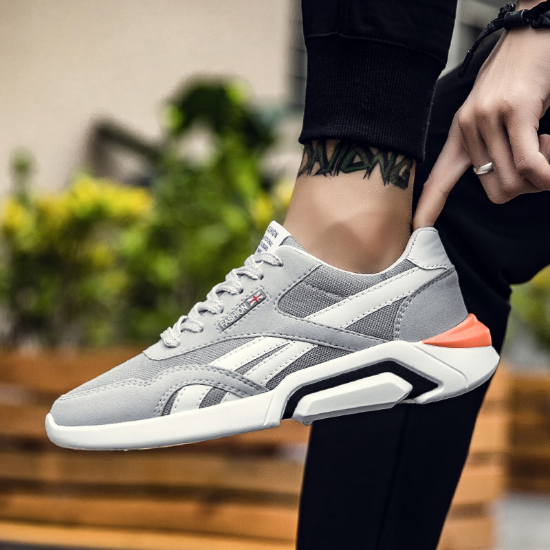 2022 new spring sports casual men's shoes Korean version of the trend running tide shoes all-match shoes men's mesh breathable